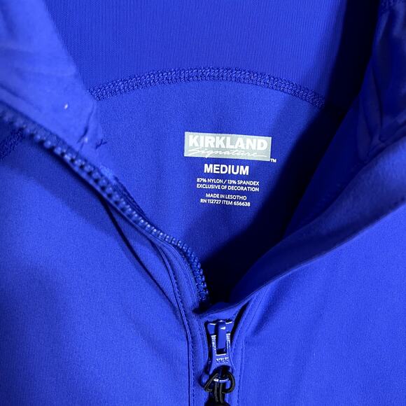 Kirkland Signature Blue Full Zip Athletic Sweatshirt - Picture 2 of 4